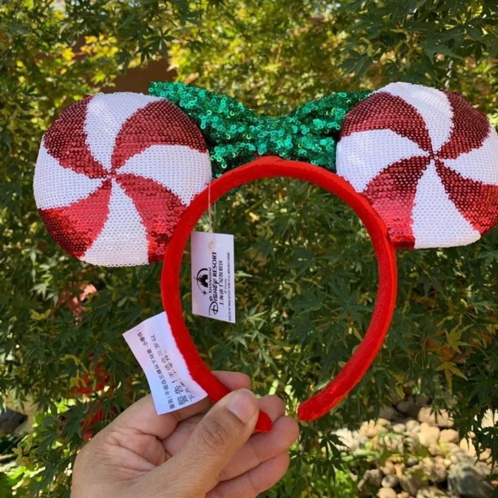 Disney Peppermint Candy Christmas Ears Headband
